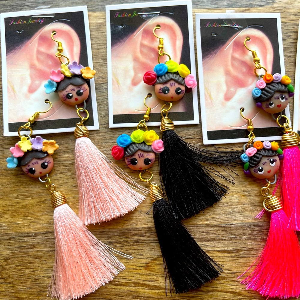 Made in Mexico - Frida inspired drape earrings